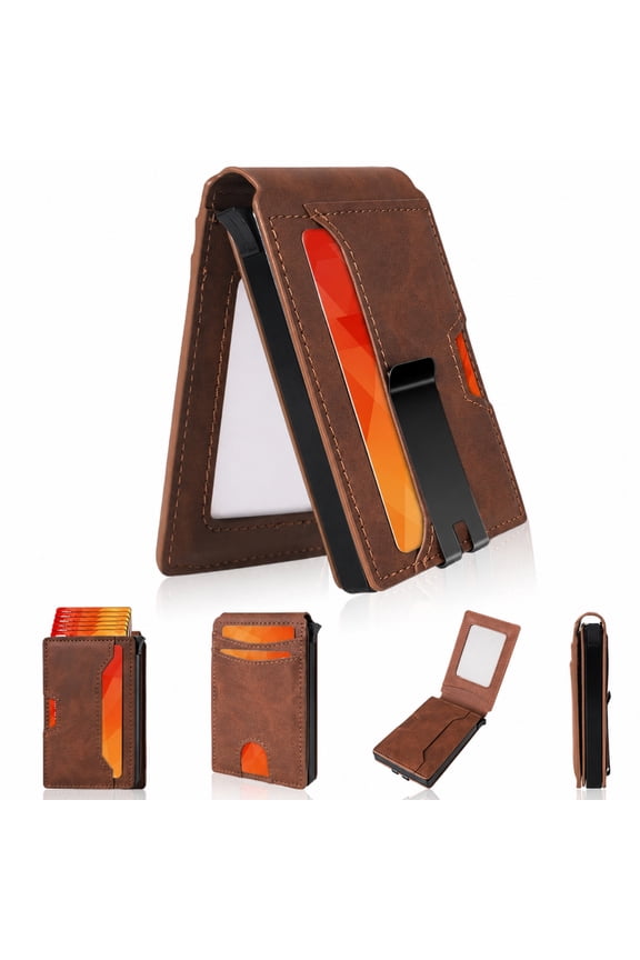 Krixbolt Wallet, Krixbolt Minimalist Wallet, Convenient Pop-Up Mechanism with Transparent Window, Signal Insulating Physical Layer, High Capacity Combined, Ideal for Commuting and Travel