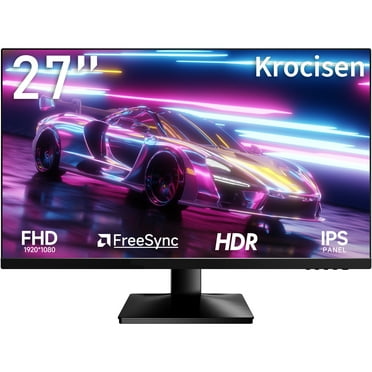 Krocisen 27 inch 1080P IPS LCD Computer Monitor 100Hz FHD Gaming Monitor 99% sRGB , FreeSync for Office