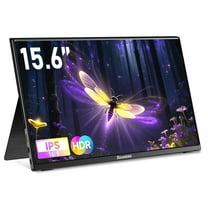 Krocisen Portable Monitor for laptop, 15.6" 1080P Second External Screen IPS Laptop Monitor, 16:9,60Hz with Smart Cover