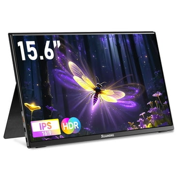 Krocisen Portable Monitor for laptop, 15.6" 1080P Second External Screen IPS Laptop Monitor, 16:9,60Hz with Smart Cover