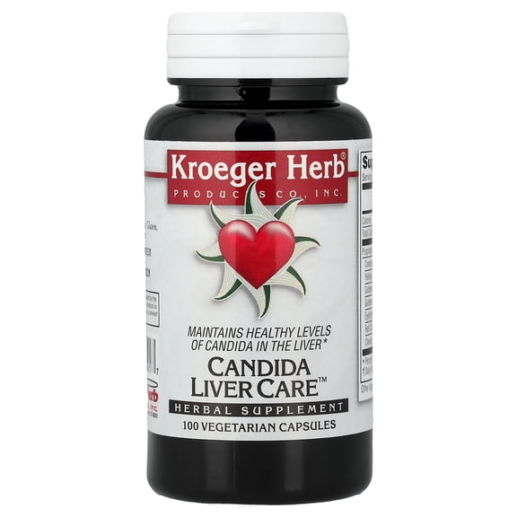 Kroeger Herb Candida Liver Care - 100 Vegetarian Capsules