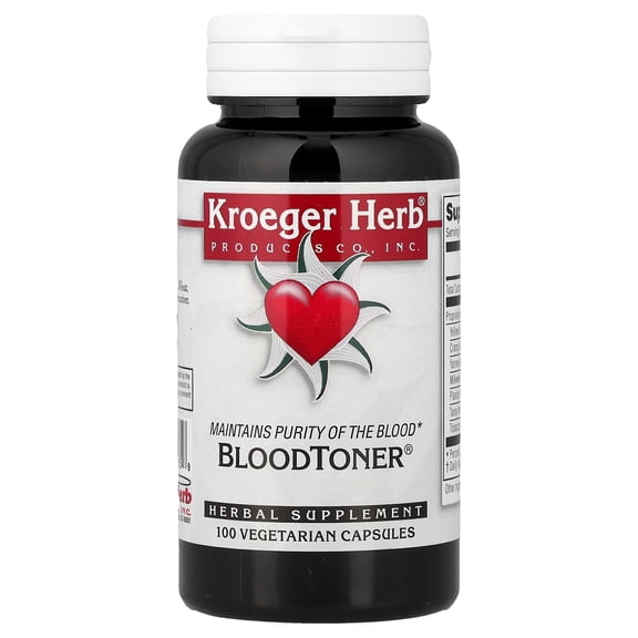 Kroeger Herb Co Blood Toner, 100 Vegetarian Capsules (375 mg per Capsule)