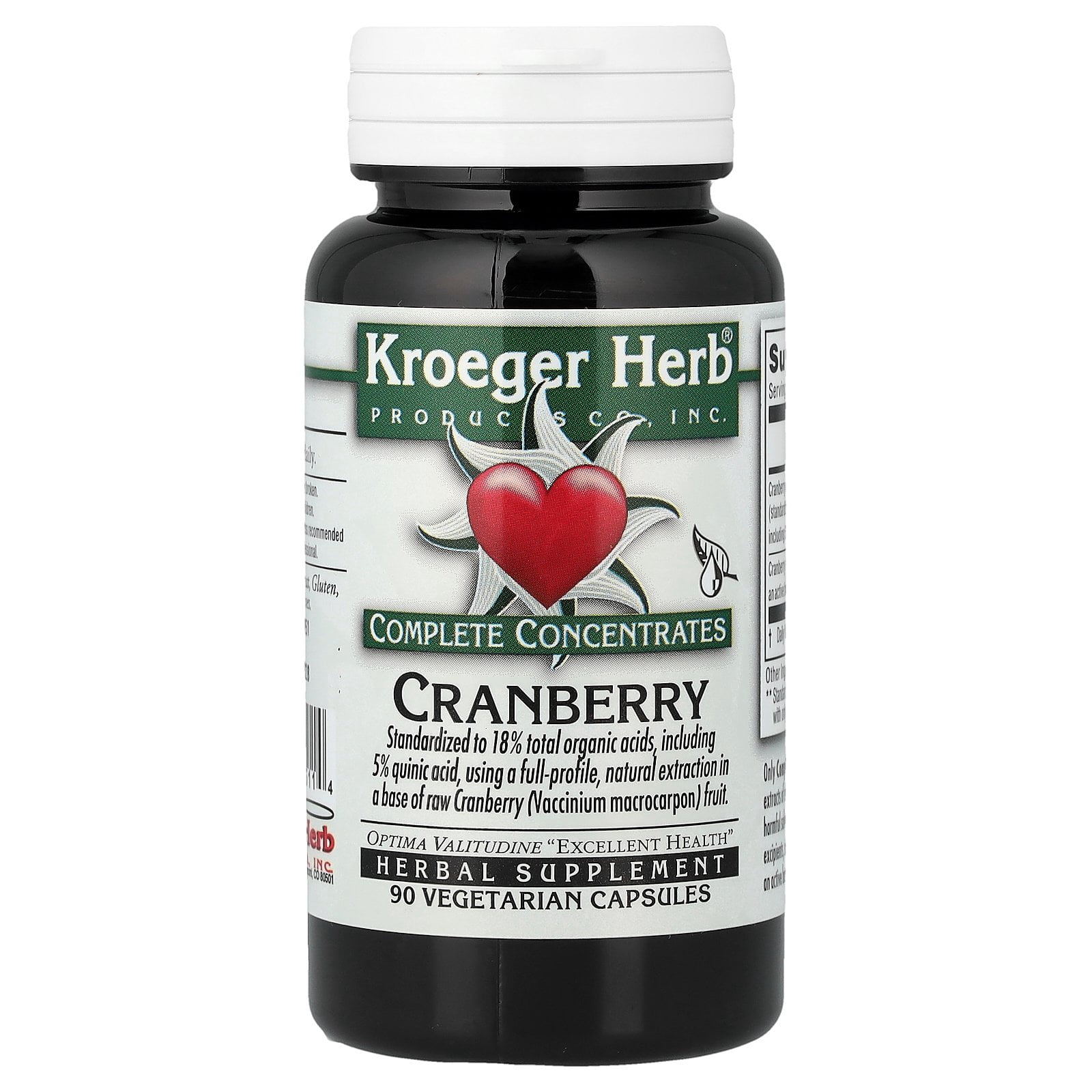 Kroeger Herb Co Complete Concentrates, Cranberry, 90 Vegetarian ...