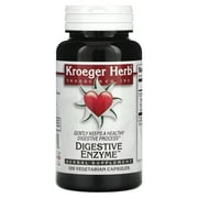 Kroeger Herb Co Digestive Enzyme, 100 Vegetarian Capsules