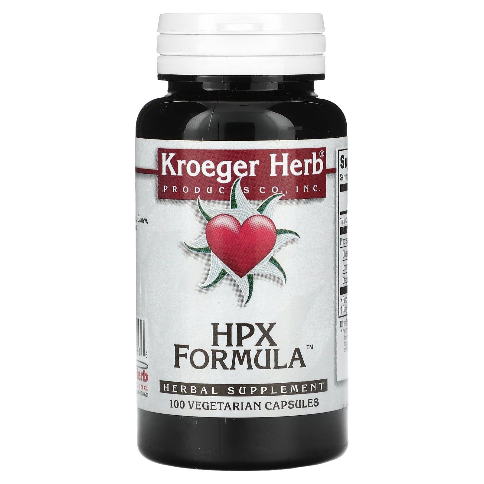 Kroeger Herb Co HPX Formula , 100 Vegetarian Capsules