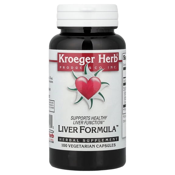Kroeger Herb Co Liver Formula, 100 Vegetarian Capsules