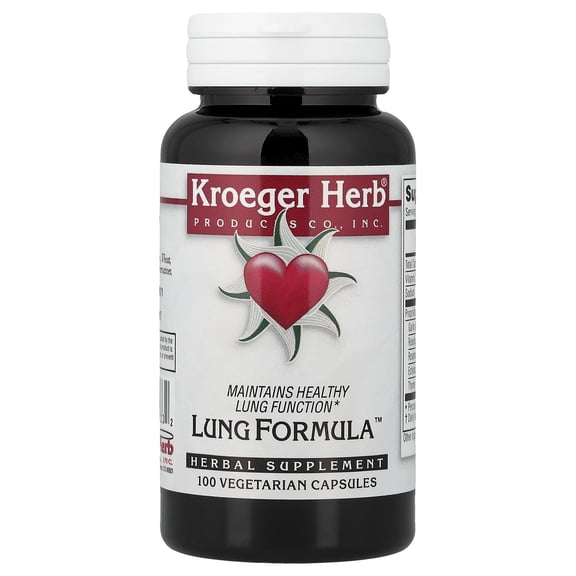 Kroeger Herb Co Lung Formula, 100 Vegetarian Capsules
