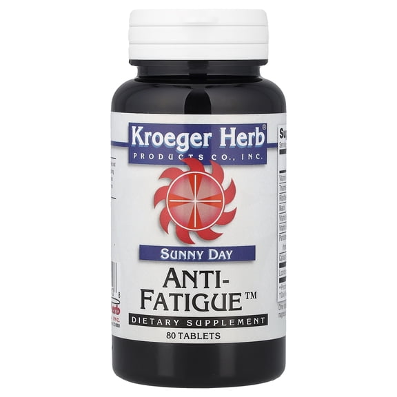 Kroeger Herb Co Sunny Day, Anti-Fatigue, 80 Tablets