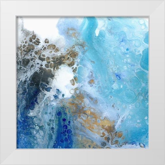 Kroeker, Wendy 12x12 White Modern Wood Framed Museum Art Print Titled - Blue Surf I