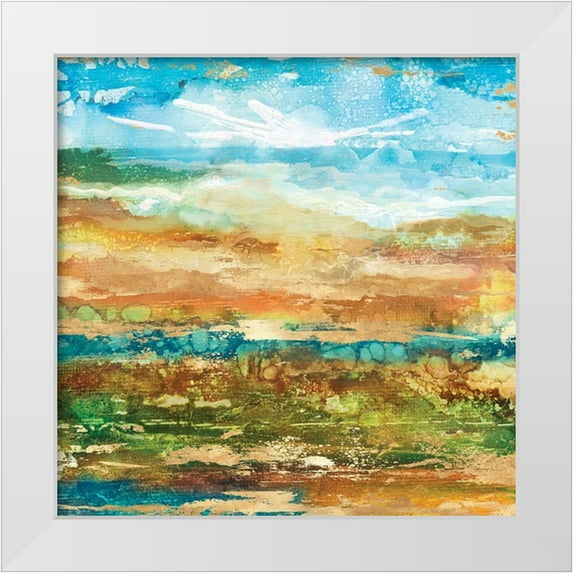 Kroeker, Wendy 26x26 White Modern Wood Framed Museum Art Print Titled - Field Stone I