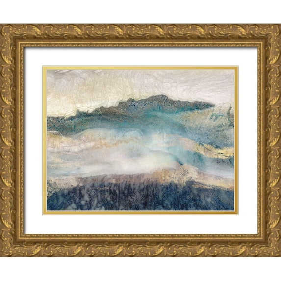 Kroeker, Wendy 32x25 Gold Ornate Wood Framed with Double Matting Museum Art Print Titled - Mountain Peak I