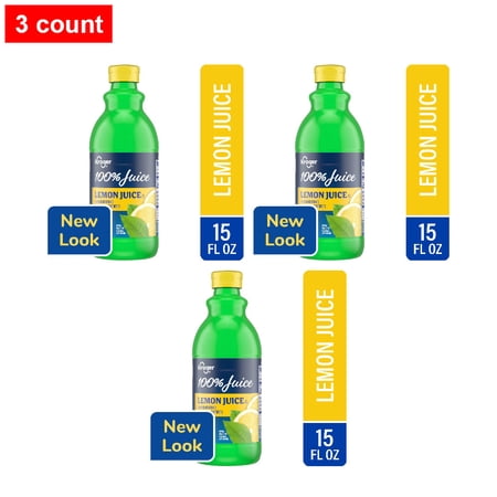 Kroger 100% Lemon Juice 15 fl oz - 3 count