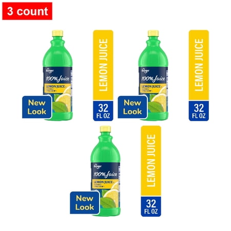 Kroger 100% Lemon Juice 32 fl oz - 3 count