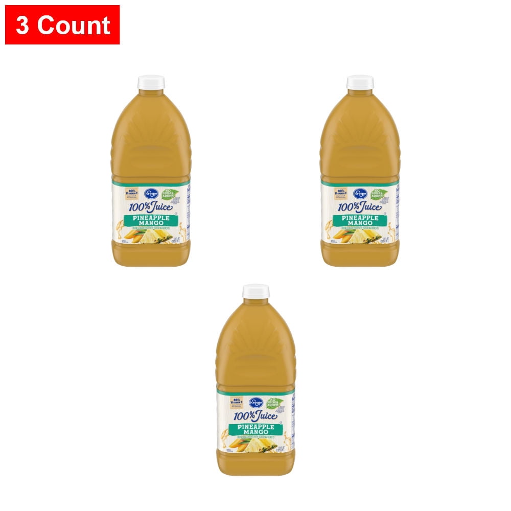 Kroger 100% Pineapple Mango Juice 64 fl oz - 3 count