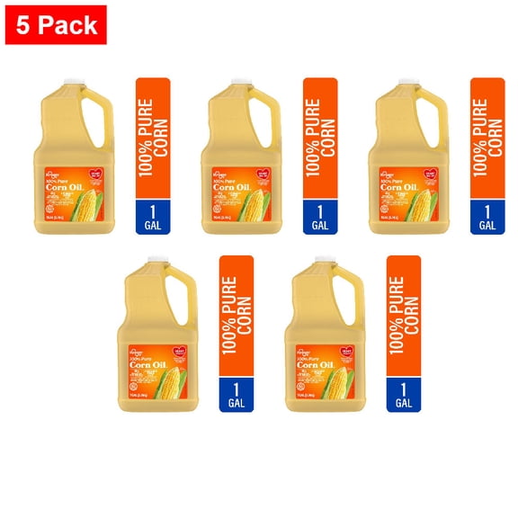 Kroger 100% Pure Corn Oil 1 gal - 5 Pack