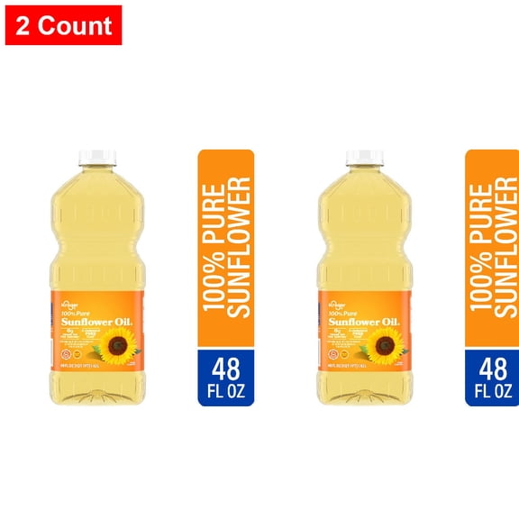 Kroger 100% Pure Sunflower Oil 48 fl oz - 2 count