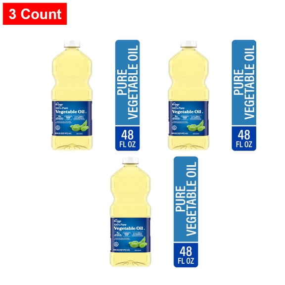Kroger 100% Pure Vegetable Oil 48 fl oz - 3 count