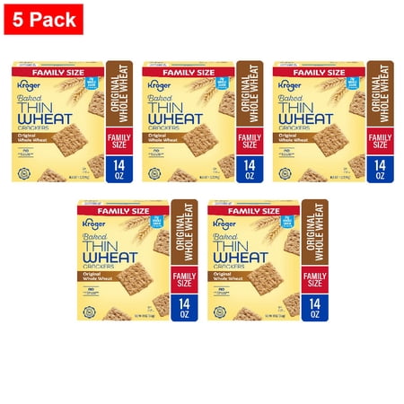 Kroger Baked Wheat Crisp Crackers 14 oz - 5 Pack