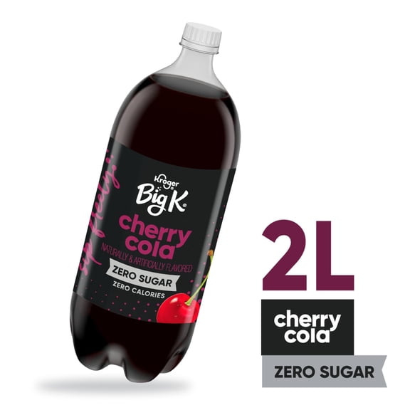 Kroger Big K Cherry Cola Zero Sugar Zero Calorie Soda Bottle 2 liter - Pack of 1