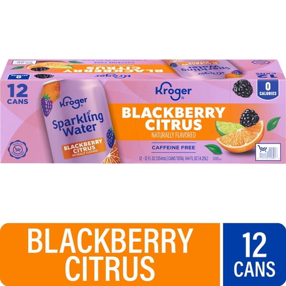 Kroger Blackberry Citrus Sparkling Water 12 fl oz 12