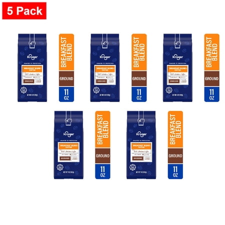 Kroger Breakfast Blend Mild Roast Ground Coffee 11 oz - 5 Pack