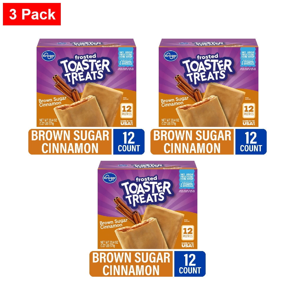 Kroger Brown Sugar Cinnamon Frosted Toaster Treats 12 ct - 3 Pack
