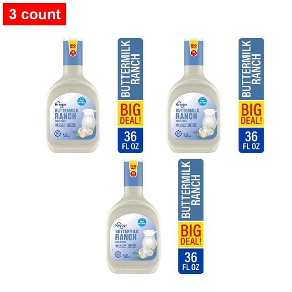 Kroger Buttermilk Ranch Salad Dressing 36 fl oz - 3 count