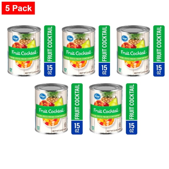 Kroger Canned Fruit Cocktail in Pear Juice 15 oz - 5 Pack