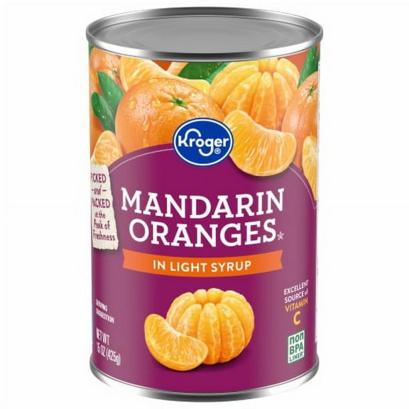 Kroger Canned Mandarin Oranges in Light Syrup -- 15 oz