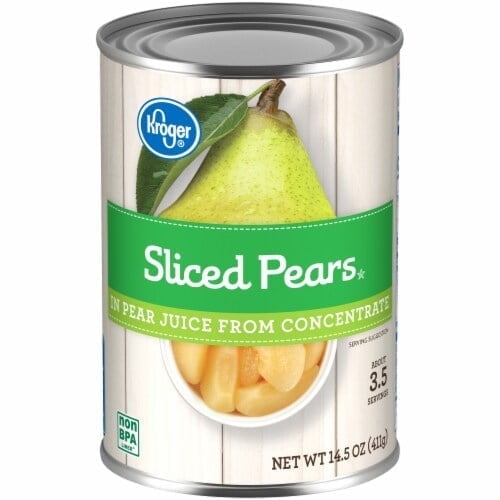 Kroger Canned Pear Slices In Pear Juice 14.5 oz Pack of 3