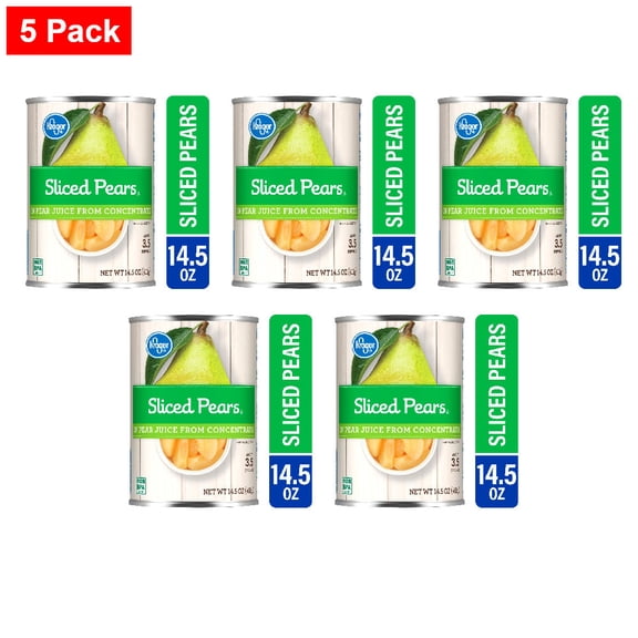 Kroger Canned Pear Slices in Pear Juice 14.5 oz - 5 Pack