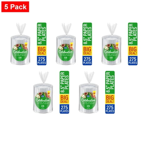 Kroger Celebration Paper Plates 275 ct (8.5 in) - 5 Pack