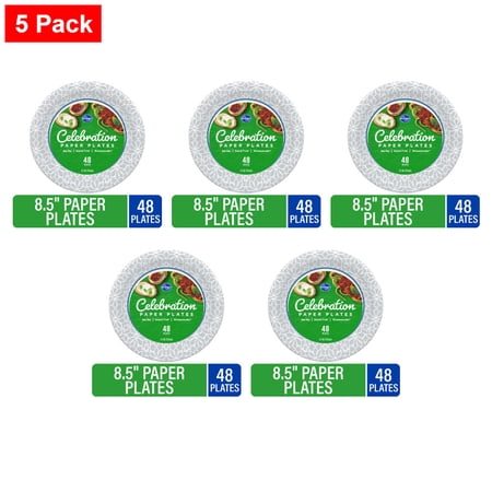 Kroger Celebration Paper Plates 48 ct (8.5 in) - 5 Pack