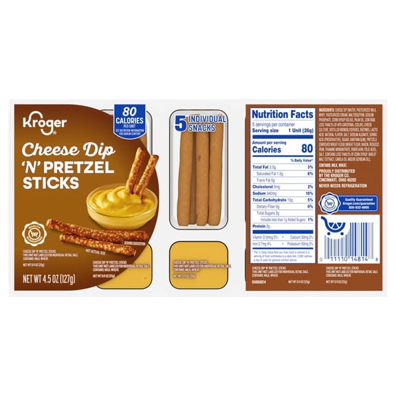 Kroger Cheese Dip N Pretzel Sticks 4.5 oz - Pack of 1