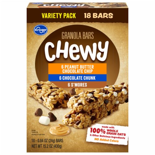 Kroger Chewy Granola Bars Variety Pack 18ct,15.2 oz