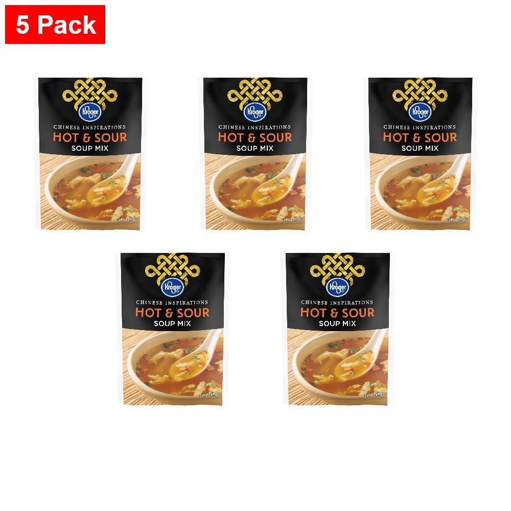 Kroger Chinese Inspirations Hot & Sour Soup Mix Packet 1.34 oz - 5 Pack