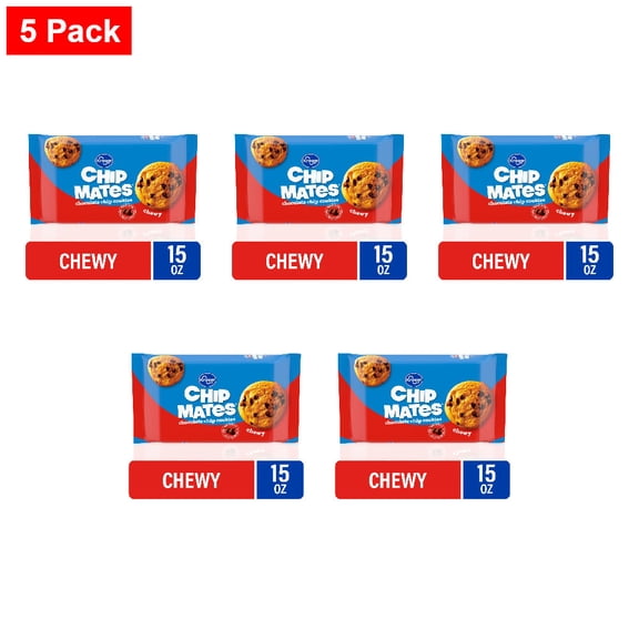 Kroger ChipMates Chewy Chocolate Chip Cookies 15 oz - 5 Pack