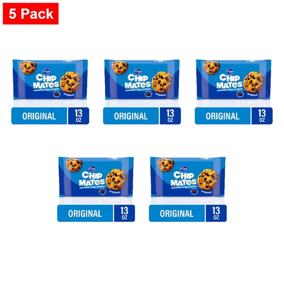 Kroger ChipMates Original Chocolate Chip Cookies 13 oz - 5 Pack