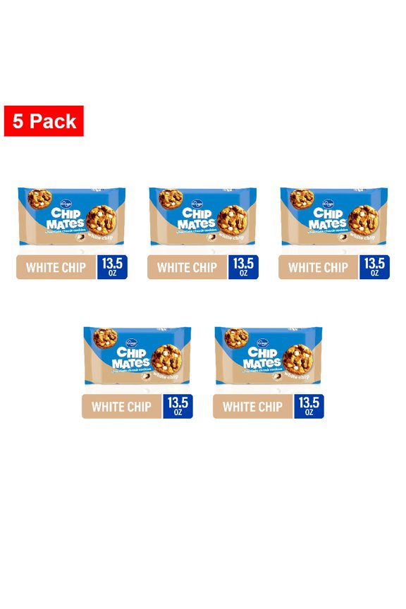 ChipMates White Chocolate Chip Cookies 13.5 oz - 5 Pack