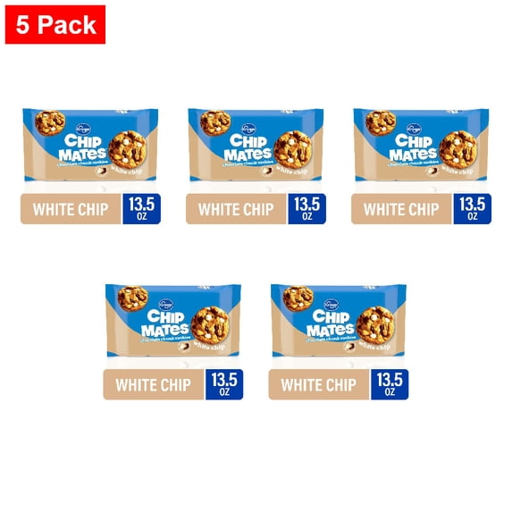 Kroger ChipMates White Chocolate Chip Cookies 13.5 oz - 5 Pack