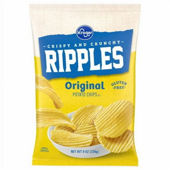 Kroger Classic Ripples Potato Chips 8 oz 1 Bag