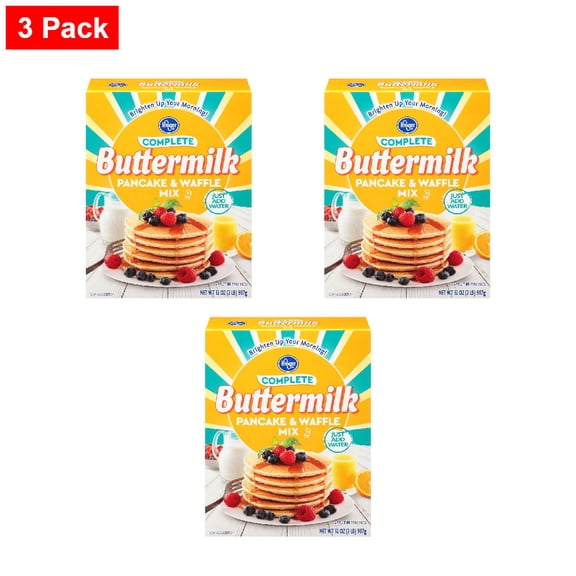 Kroger Complete Buttermilk Pancake & Waffle Mix 32 oz - 3 Pack
