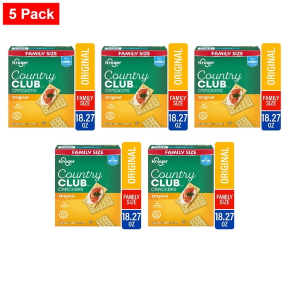 Kroger Country Club Original Crackers Family Size 18.27 oz - 5 Pack