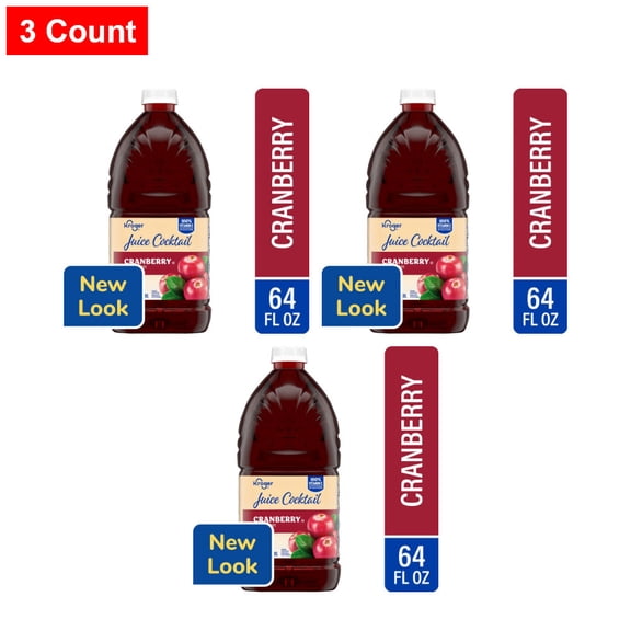Kroger Cranberry Juice Cocktail 64 fl oz - 3 count