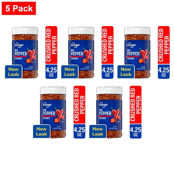 Kroger Crushed Red Pepper Shaker 4.25 oz - 5 Pack