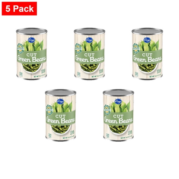 Kroger Cut Canned Green Beans 14.5 oz - 5 Pack