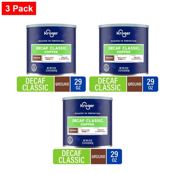 Kroger Decaf Classic Medium Roast Ground Coffee 29 oz - 3 Pack