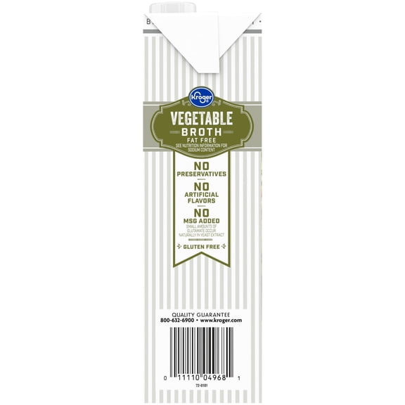 Kroger Fat Free Vegetable Broth 32 oz - Pack of 1