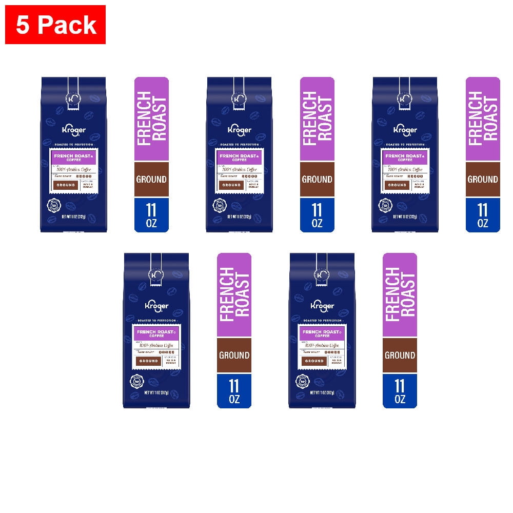 Kroger French Roast Dark Roast Ground Coffee 11 oz - 5 Pack - Walmart.com