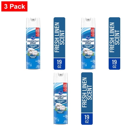 Kroger Fresh Linen Scent Disinfectant Spray 19 oz - 3 Pack
